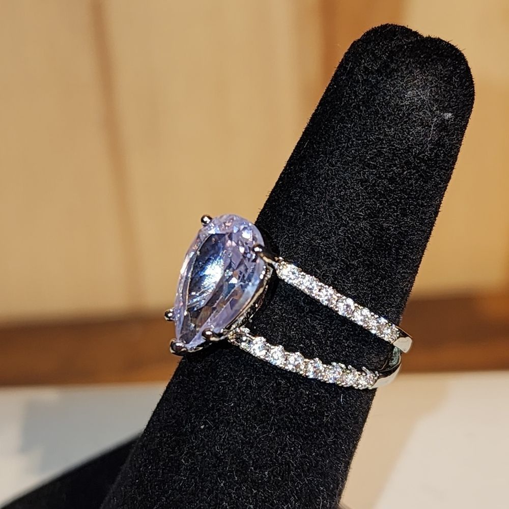 TEARDROP DOUBLE BAND RING - Picture 3 of 7